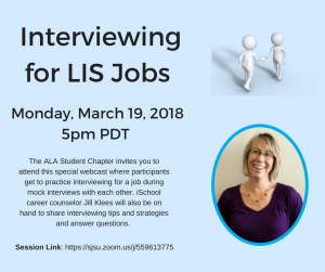 Read more about the article March 19: Interviewing for LIS Jobs Webinar