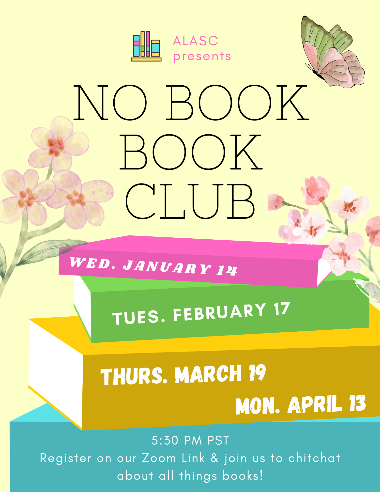 April No Book Book Club Poster