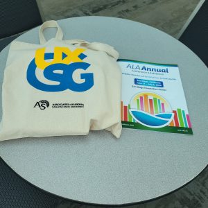 UXSG goodie bag with ALA Conference and Exhibition Guide.